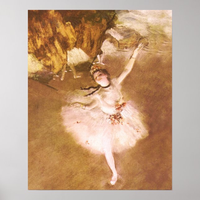 Ballet Dancer Degas Star Painting Poster (Front)