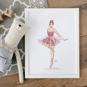 ballet dancer, fashion sketch, poster