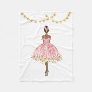 Ballet Dancer Fleece Blanket