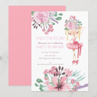 Ballet Dancer Flowers Girl 7th Birthday Party