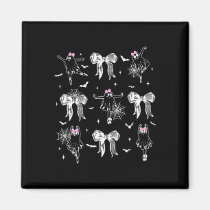 Ballet Dancer Ghost Coquette Bow Halloween Balleri Magnet