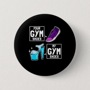 Ballet Dancer Gym Shoes 6 Cm Round Badge