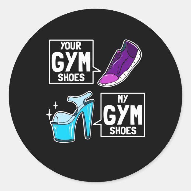 Ballet Dancer Gym Shoes Classic Round Sticker (Front)
