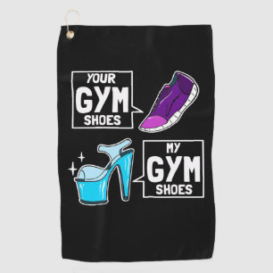 Ballet Dancer Gym Shoes Golf Towel
