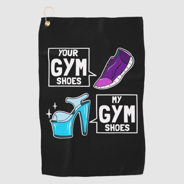 Ballet Dancer Gym Shoes Golf Towel (Front)