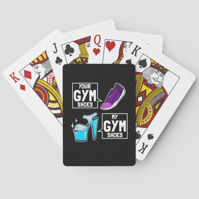 Ballet Dancer Gym Shoes Playing Cards (Back)