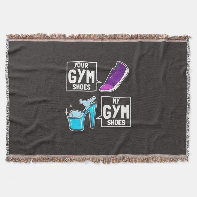 Ballet Dancer Gym Shoes Throw Blanket (Front)