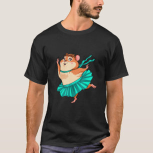 Ballet Dancer Hamster Kids Girls Hamster Ballerina T-Shirt
