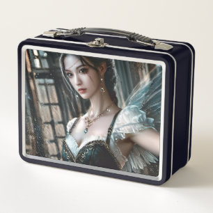 Ballet Dancer in a Green TuTu And Fairy Wings Metal Lunch Box