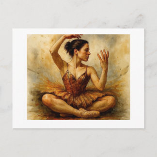 Ballet Dancer in Contemplation, Postcard