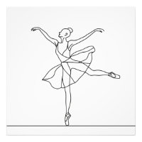 Ballet Dancer Line Art