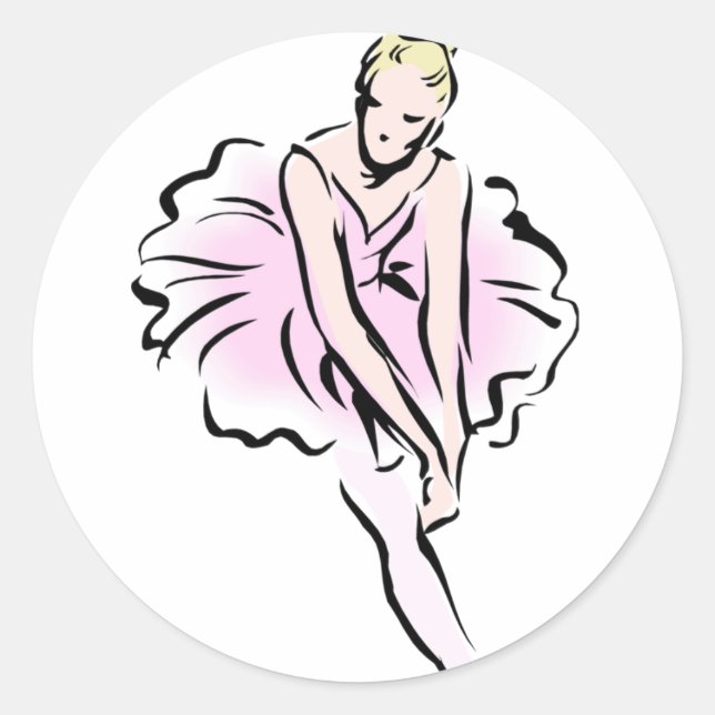 Ballet Dancer Merchandise Classic Round Sticker (Front)