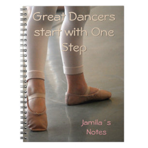 BALLET DANCER NOTEBOOK. PERSONAL GREAT DANCERS SPIRAL NOTEBOOK