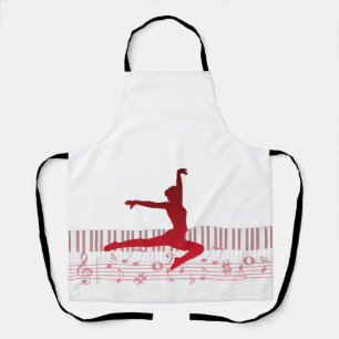 Ballet dancer on a keyboard apron