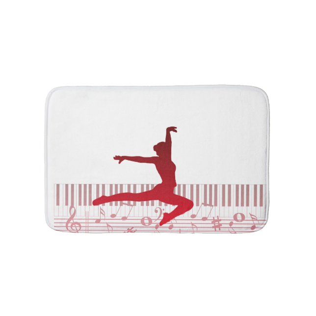 Ballet dancer on a keyboard  bath mat (Front)
