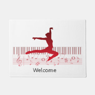Ballet dancer on a keyboard doormat