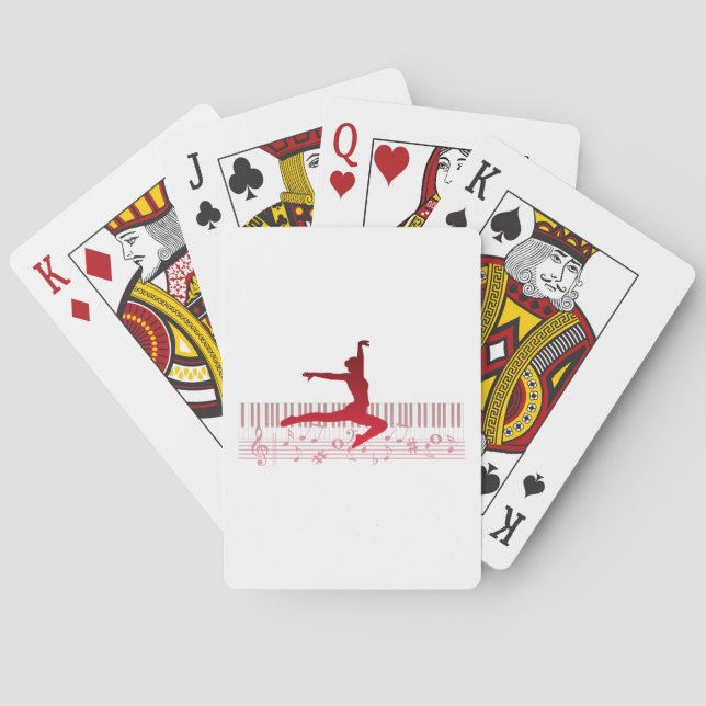 Ballet dancer on a keyboard   playing cards (Back)