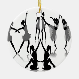 Ballet dancer set design ceramic tree decoration
