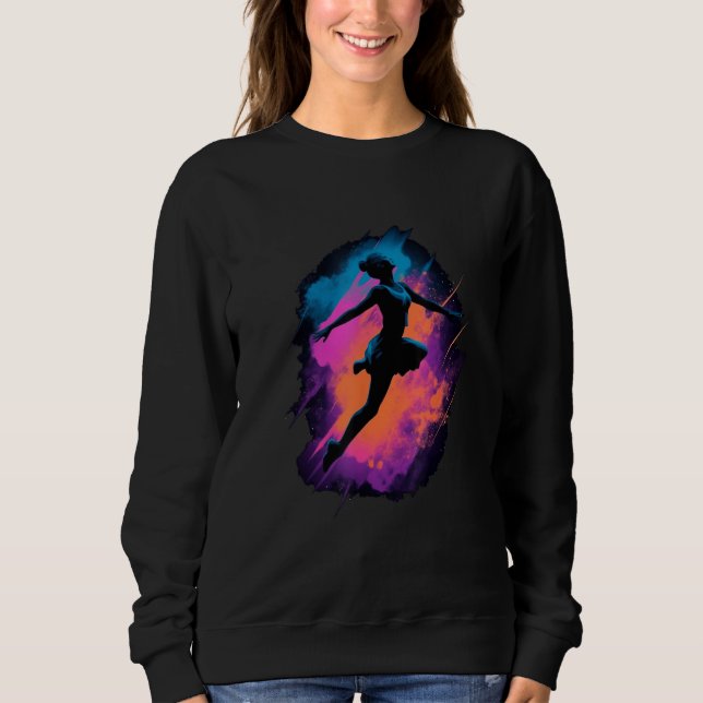 Ballet Dancer Silhouette Ballerina Dancing Women G Sweatshirt (Front)