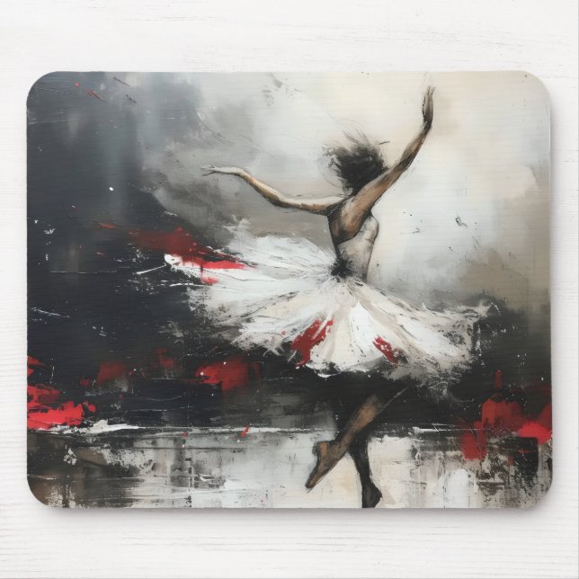 Ballet Dancer Symbolic Abstract Art Mouse Pad (Front)