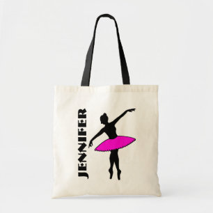 Ballet Dancer Tutu Ballerina Dance Class Hot Pink Tote Bag