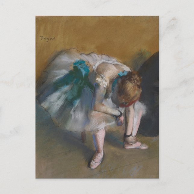Ballet Dancer waiting Edgar Degas Postcard (Front)