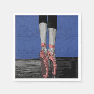 Ballet Dancer with Pink Shoes Party Napkins