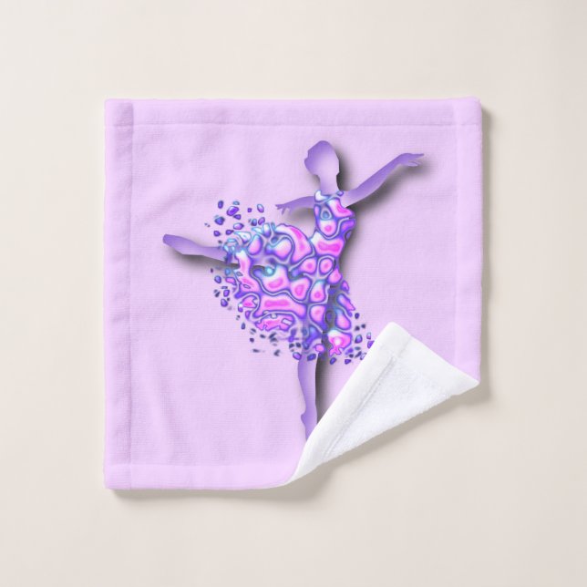 Ballet Dancer Woman Bath Towels (Wash Cloth)