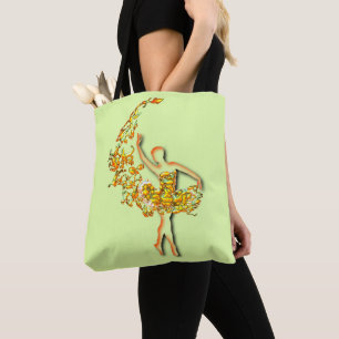 Ballet Dancer Woman Tote Bag Ballerina