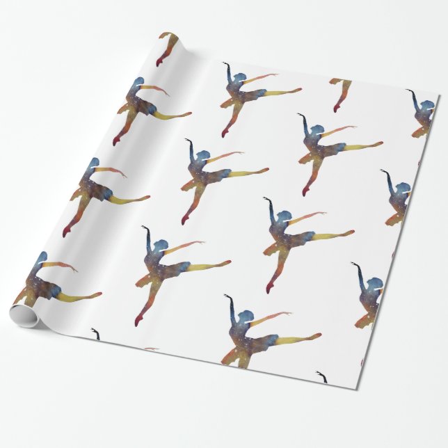 Ballet Dancer Wrapping Paper (Unrolled)