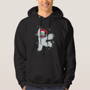 Ballet Dancer Yeti Cut Xmas Christmas Dancing Hoodie