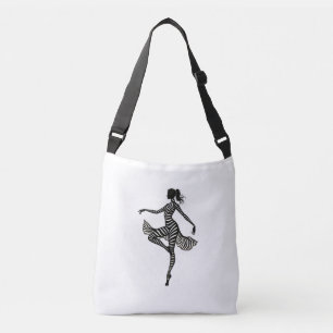 Ballet Dancer Zebra Ballerina Dance Women Girls  Crossbody Bag