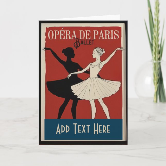 Ballet Dancers, add text Holiday Card (Front)