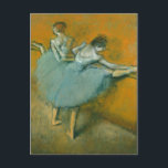 Ballet Dancers at the barre Edgar Degas Postcard<br><div class="desc">Ballet Dancers at the Barre Postcard by French impressionist artist Edgar Degas.
Degas is famous for his drawings and oil paintings of dancers and many of his works depict ballet dancers in movement.</div>