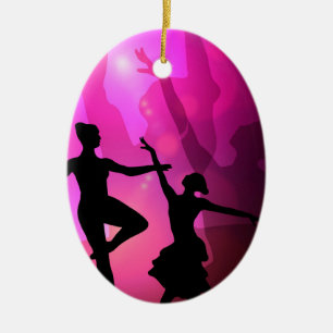 Ballet Dancers Ceramic Tree Decoration