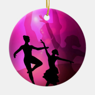 Ballet Dancers Ceramic Tree Decoration