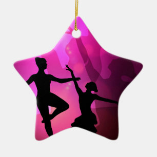 Ballet Dancers Ceramic Tree Decoration