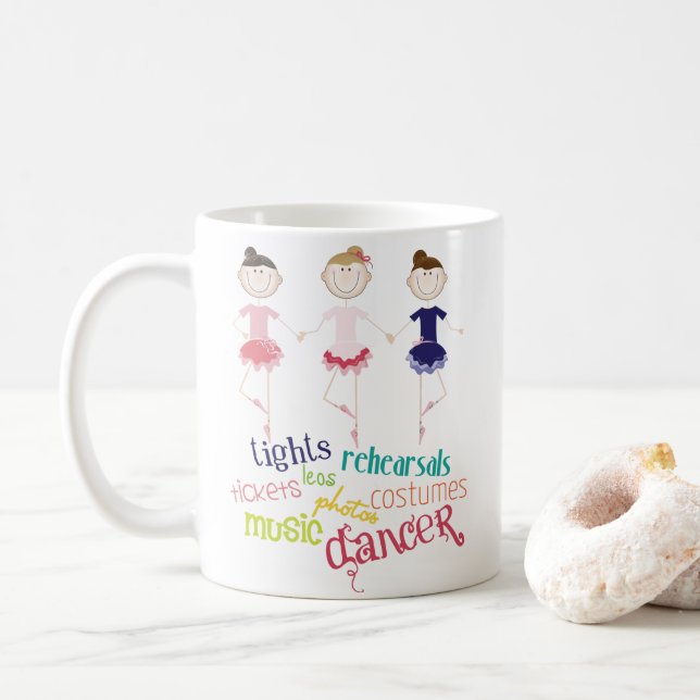 Ballet Dancers Coffee Mug (With Donut)