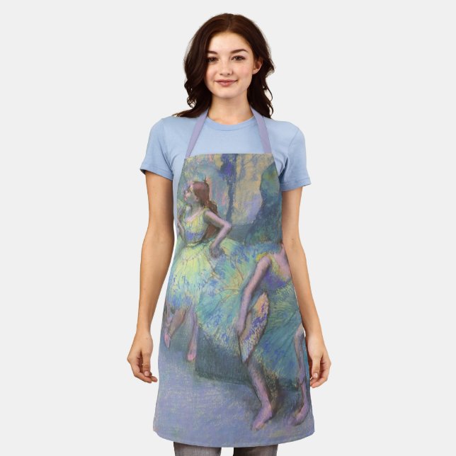 Ballet Dancers in the Wings by Edgar Degas Apron (Worn)