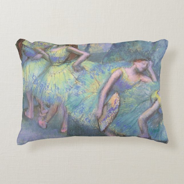 Ballet Dancers in the Wings by Edgar Degas Decorative Cushion (Front)