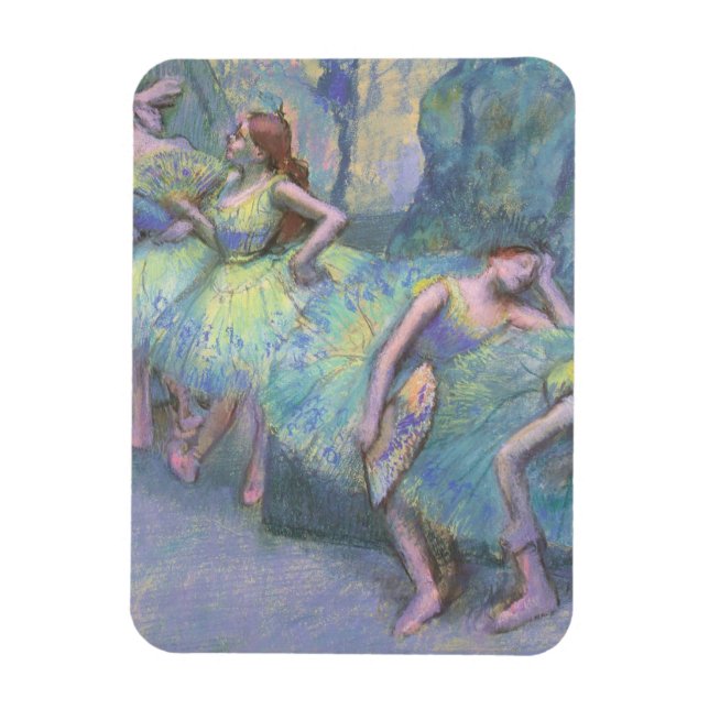 Ballet Dancers in the Wings by Edgar Degas Magnet (Vertical)
