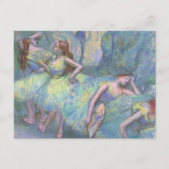 Ballet Dancers in the Wings by Edgar Degas Postcard (Front)