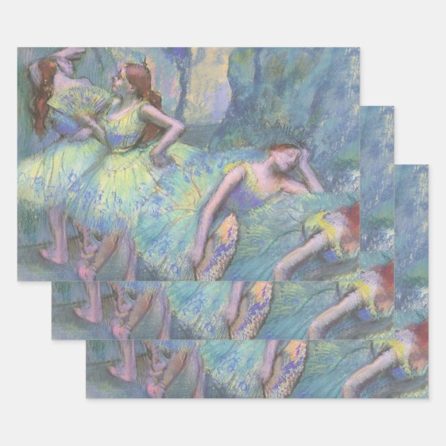 Ballet Dancers in the Wings by Edgar Degas Wrapping Paper Sheet (Set)