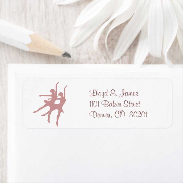 Ballet Dancers Return Address Label (Insitu)