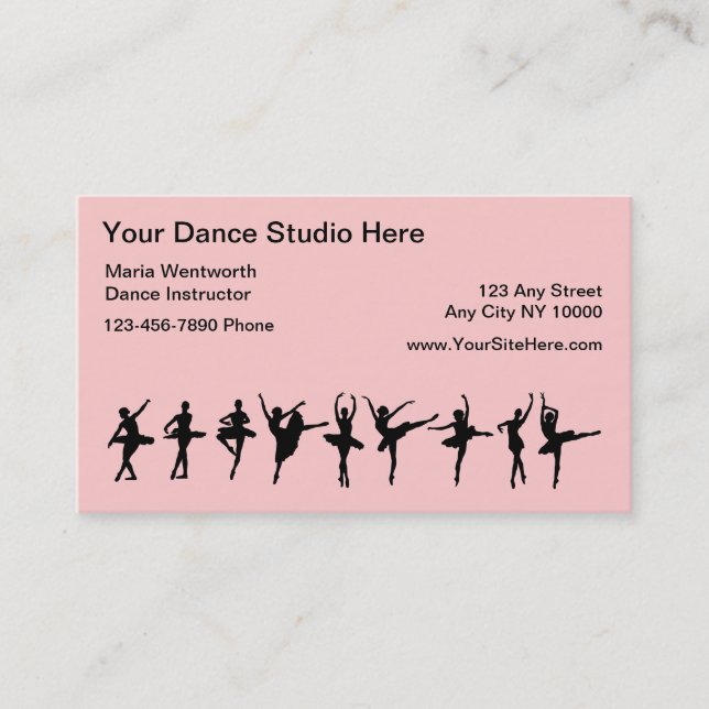 Ballet Dancing Business Cards (Front)