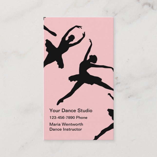 Ballet Dancing Business Cards (Front)