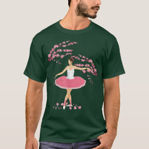 Ballet Dancing Sakura Cherry Blossom Ballerina Bal T-Shirt