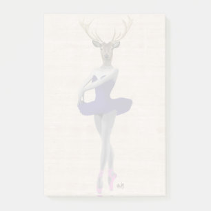 Ballet Deer in Blue Post-it Notes
