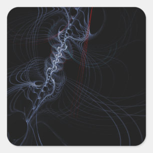 Ballet Digital Abstract Fractal Art Square Sticker