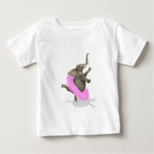 Ballet Elephant En Pointe Baby T-Shirt